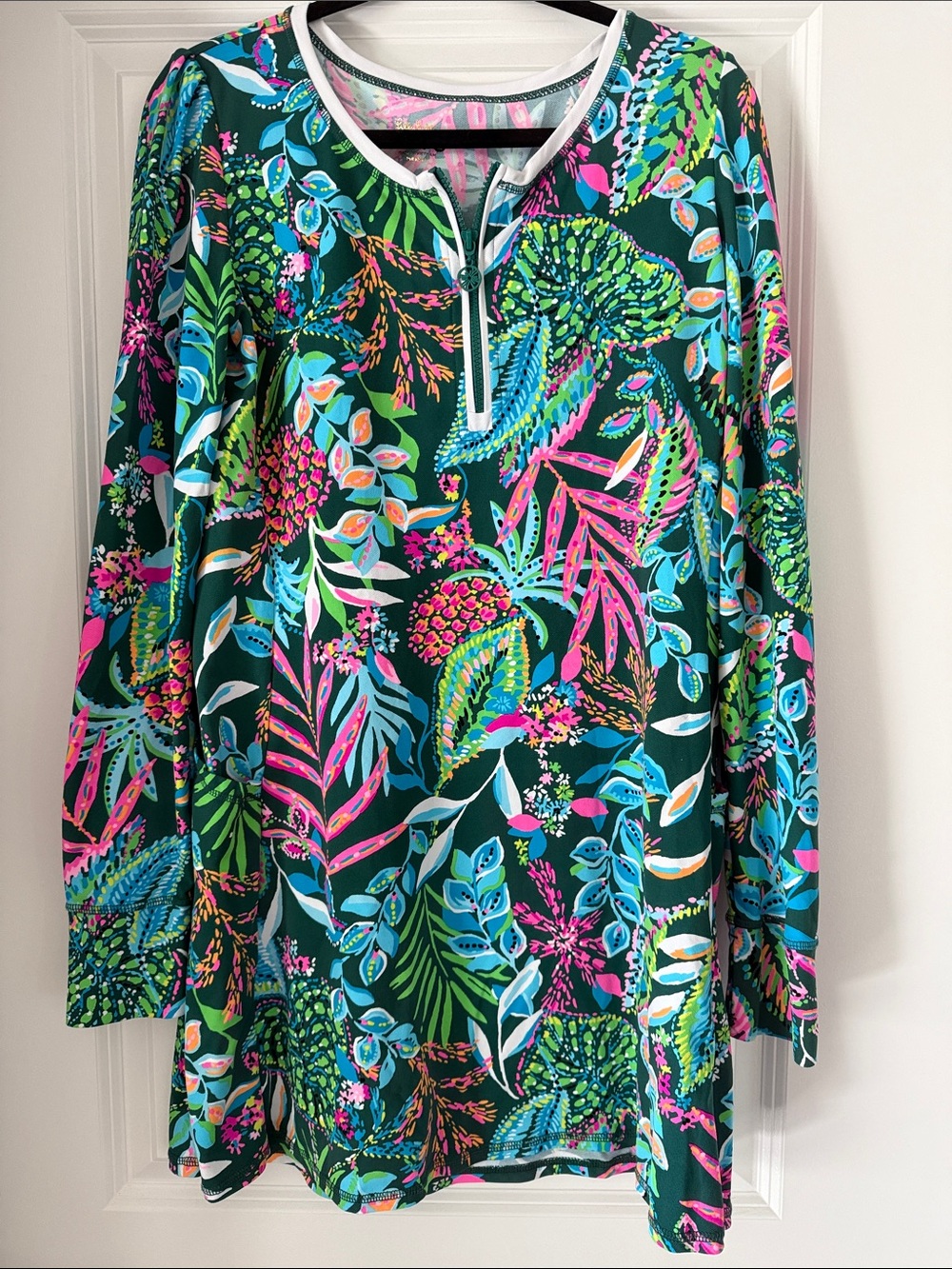 Lilly Pulitzer Long Sleeve Women’s Dress Tropical Print in Green